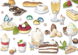 Tischset Dessert Crèmeschnitte