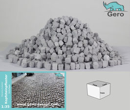 GERO KERAMIK " Kopfsteinpflaster " 1 :35 - 7mmx7mmx7mm - cobblestones