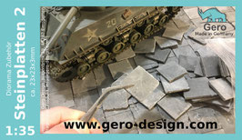 GERO KERAMIK "Steinplatten 2 - 23x23x3" 1 :35 - Stones plates