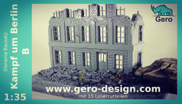 Gero Dioramabausatz "Kampf um Berlin B" - 1:35 - 16 Lasercutteile