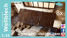 Gero "Wellblech/corrugated iron" 8 Stück, 1:35