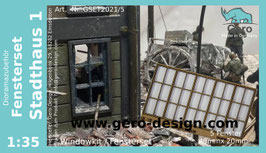 GERO Lasercut "Fensterset Stadthaus 1" 1:35 - 5 Fenster