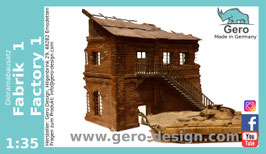 Gero Dioramakit "Fabrik / Factory" 1:35 - Über/Over 45 Einzelteile / parts
