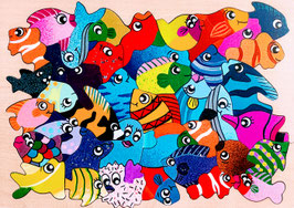 Grand puzzle poissons exotiques