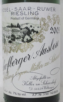 2005 Scharzhofberger Riesling Auslese Egon Müller