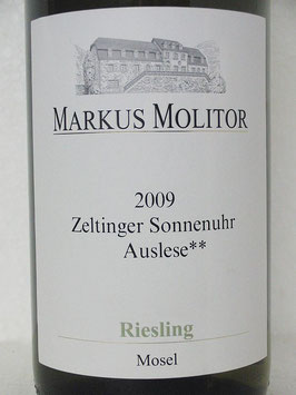 2009 Zeltínger Sonnenuhr Riesling Auslese** feinherb grüne Kapsel Markus Molitor