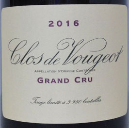 2016 Clos de Vougeot Grand Cru Domaine de la Vougeraie