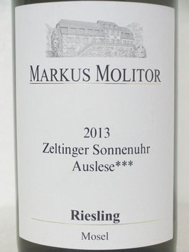 2013 Zeltinger Sonnenuhr Riesling Auslese*** trocken weiße Kapsel Markus Molitor