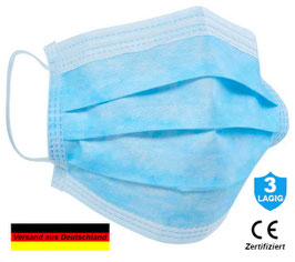 100 Stück Alltagsmaske; Einweg 3-lagig; Mundschutz; OP Masken; Nase Atem Gesichts Bedeckung mit Gummiband