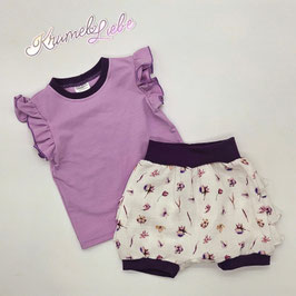 Musselin Set Blumen (Shirt und Hosenrock)