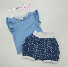 Musselin Set Streublumen (Shirt und Hosenrock)