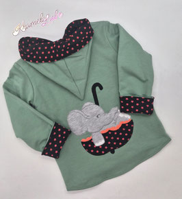 Sweatjacke ELEFANT im Schirm 110/116