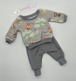 Set WALDTIERE grau 50 bis 68