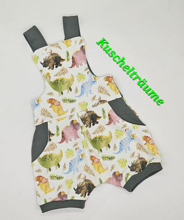 kurze Latzhose DINOSAURIER grün 86 / 92
