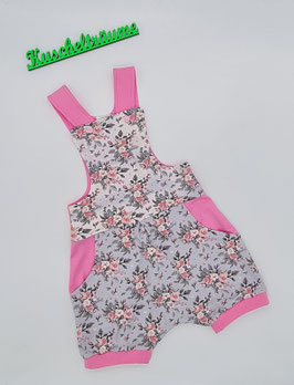 kurze Latzhose BLUMEN 86 / 92