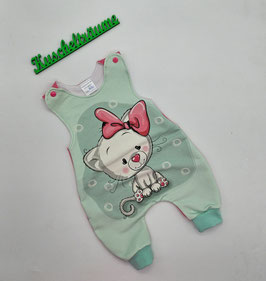 Strampler KATZE weiss