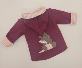 Walklodenjacke HIPPO mit Kuscheldecke 74/80