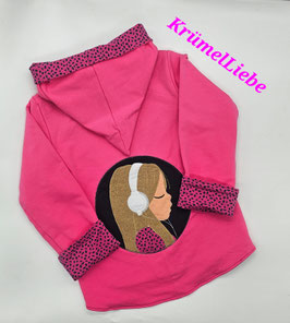 Sweatjacke MÄDCHEN mit Kopfhörer 122/128