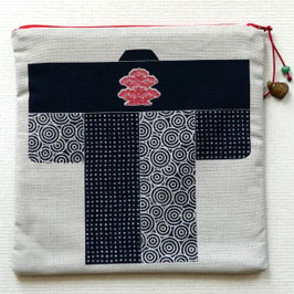 Trousse carrée motifs kimonos n°1