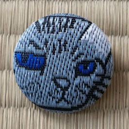 Broche chat bleu