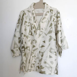 Veste blanche motifs géométriques couleur Bronze