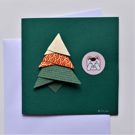Carte double Sapin pliage n° 5