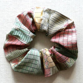 Chouchou en soie couleurs tendres