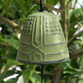 Cloche à suspendre, carillon Iwachu vert, diamètre de 4,5 cm.