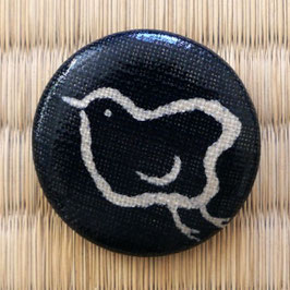 Broche Le plumier en coton ciré