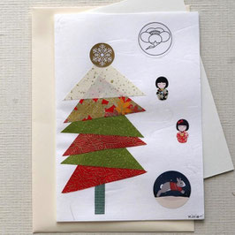 Grande carte double Sapin de Noël n°2