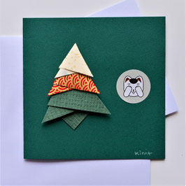 Carte double Sapin pliage n° 8
