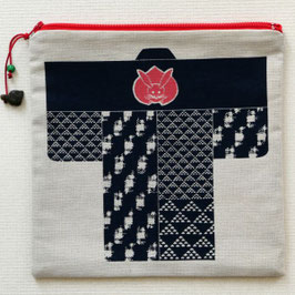 Trousse carrée motifs kimonos n°2