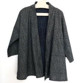 Veste indigo rayée