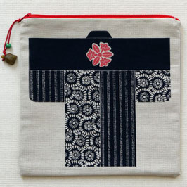 Trousse carrée motifs kimonos n°6