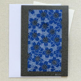 Carte de voeux fleurs de cerisiers bleues