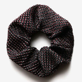 Chouchou en soie naturelle Shibori