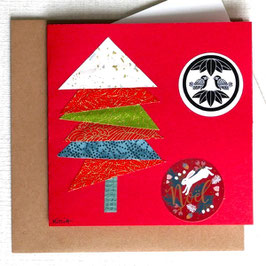 Carte double Sapin de Noël n°2