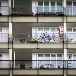 Balkon mit Fahrrad