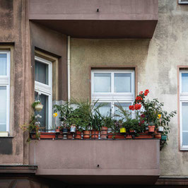 Balkon mit Blumen
