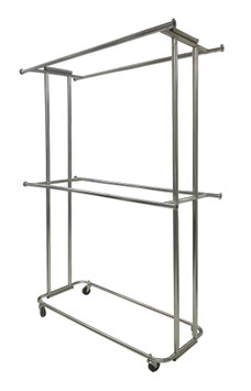 Rack para Ropa Cuadruple de tubular de acero Cromado