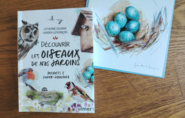 Mini guide Découvrir les oiseaux de nos jardins - Secret et Supers pouvoirs + carte postale avec enveloppe