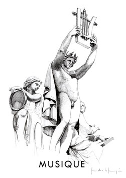 La musique - Apollon brandissant la lyre