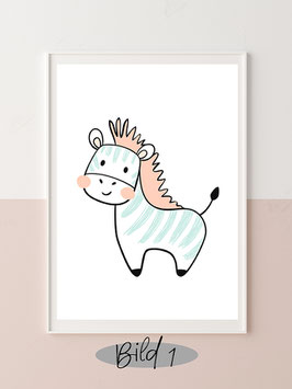 Kinderzimmerbild "Zebra"