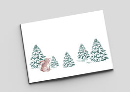 Postkarte "Häschen im Wald"