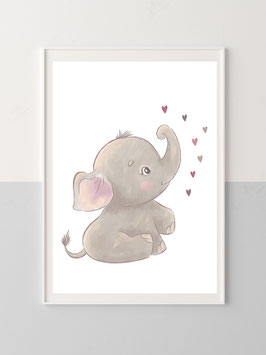 Kinderzimmerbild "Kleiner Elefant"