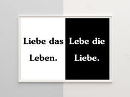 Wandbild "Liebe das Leben..."