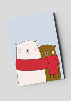 Postkarte "Zwei Bären"
