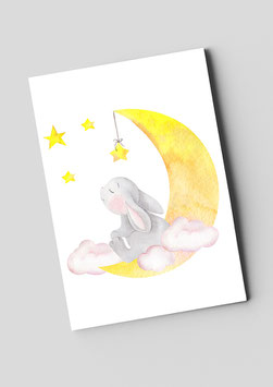 Postkarte "Gute Nacht kleiner Hase"