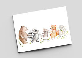 Postkarte "Gute Freunde"