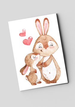 Postkarte "Hasenliebe"